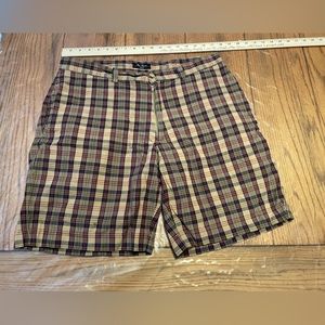 Alan Flusser golf shorts mens 36  plaid Golf Shorts‎   Sports Preppy